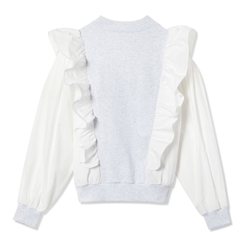 FRILL WING SWEATSHIRT_LIGHT GRAY