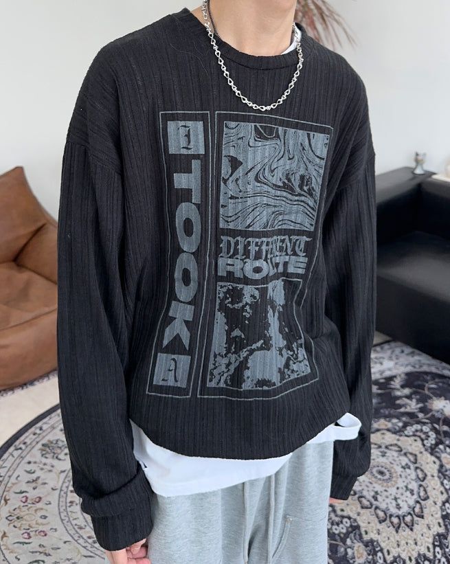 Reton graphic knit long sleeve