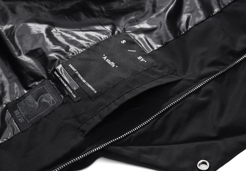 essential oversize duckdown peded parka black