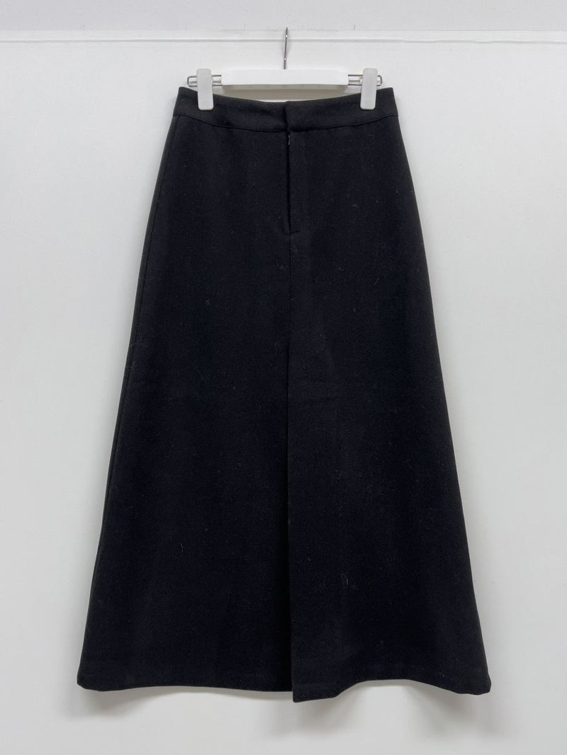 Maxi Wool A-Line Long Skirt