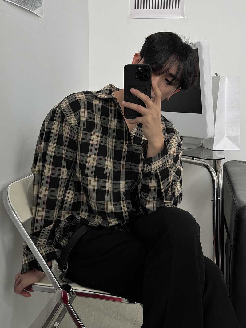 ASCLO Smart Spring Check Shirt (3color)