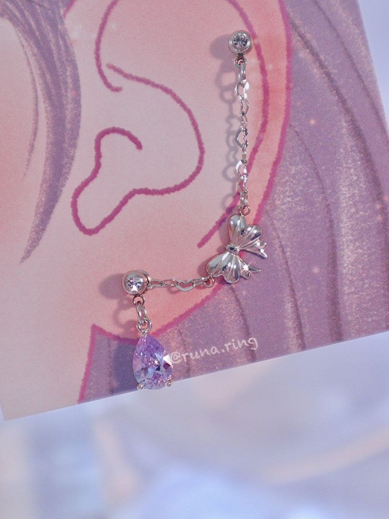 violet ribbon piercing