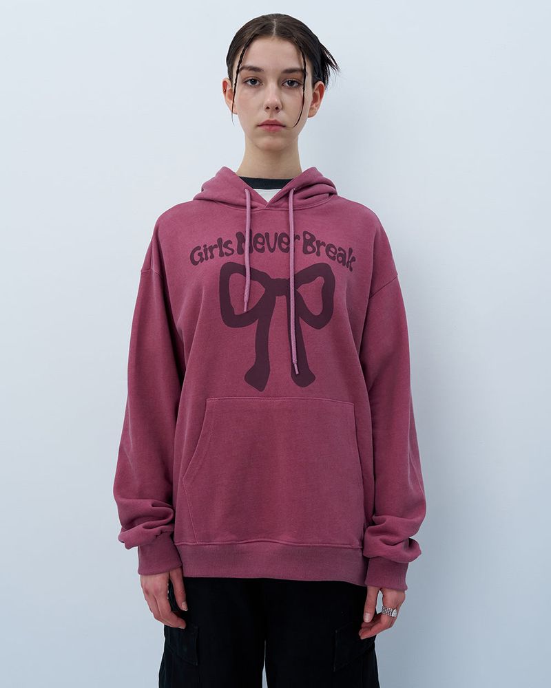 NEVER BREAK PIGMENT HOODIE-PURPLE