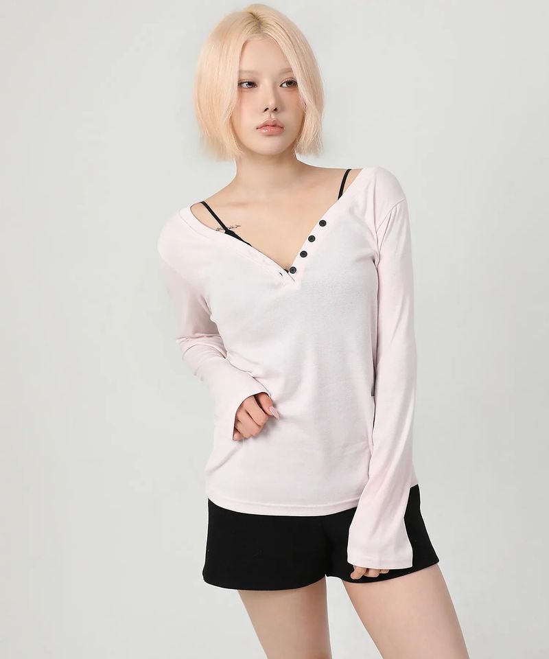 Button Slim Fit Knit