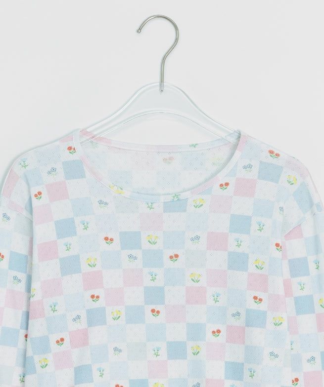 Hideni Flower Patchwork Punching T-shirt