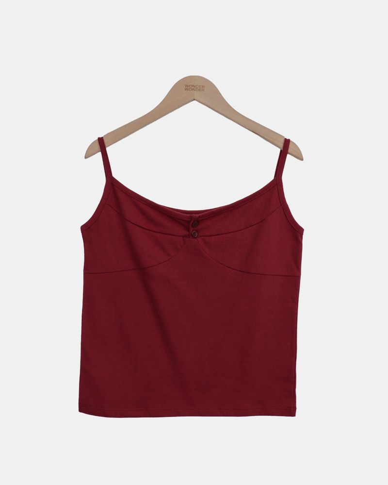Seopyu Button Strap Sleeveless Top