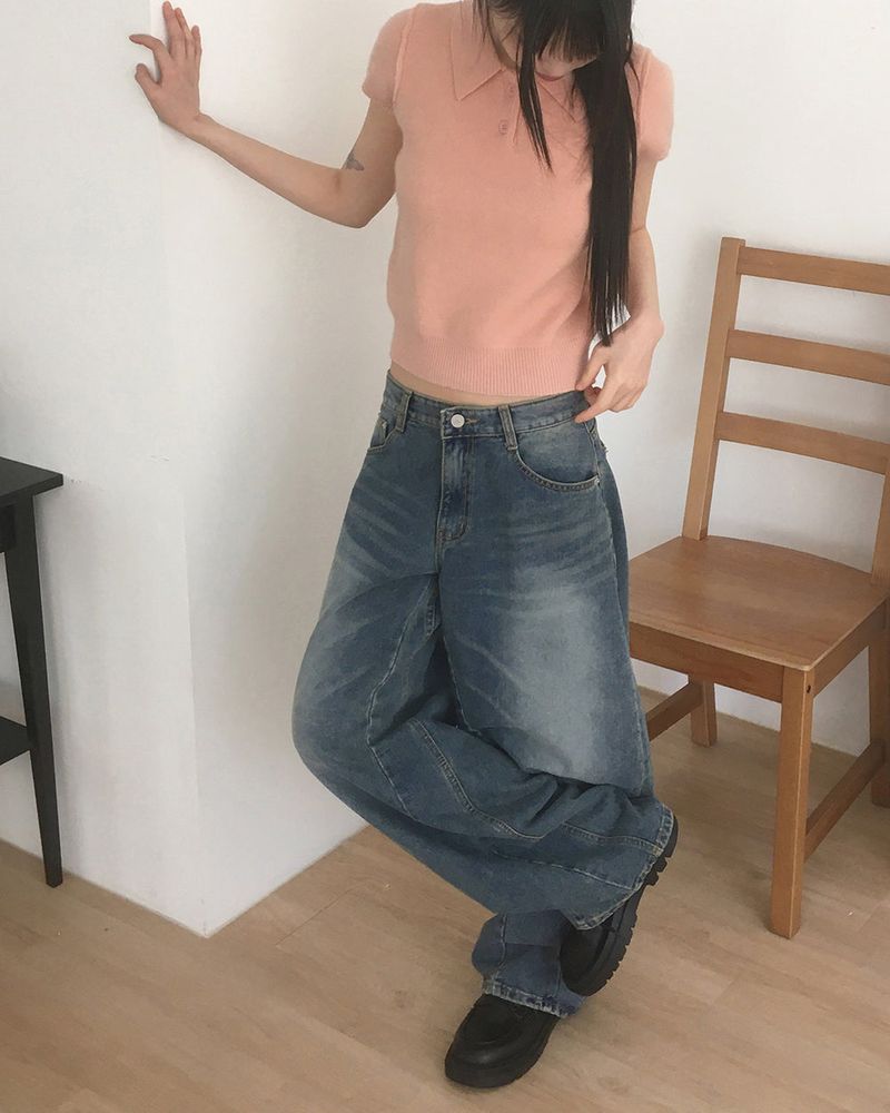 WONDER WONDER（ワンダーワンダー）の「Kaol washed wide balloon denim pants（Pants）」