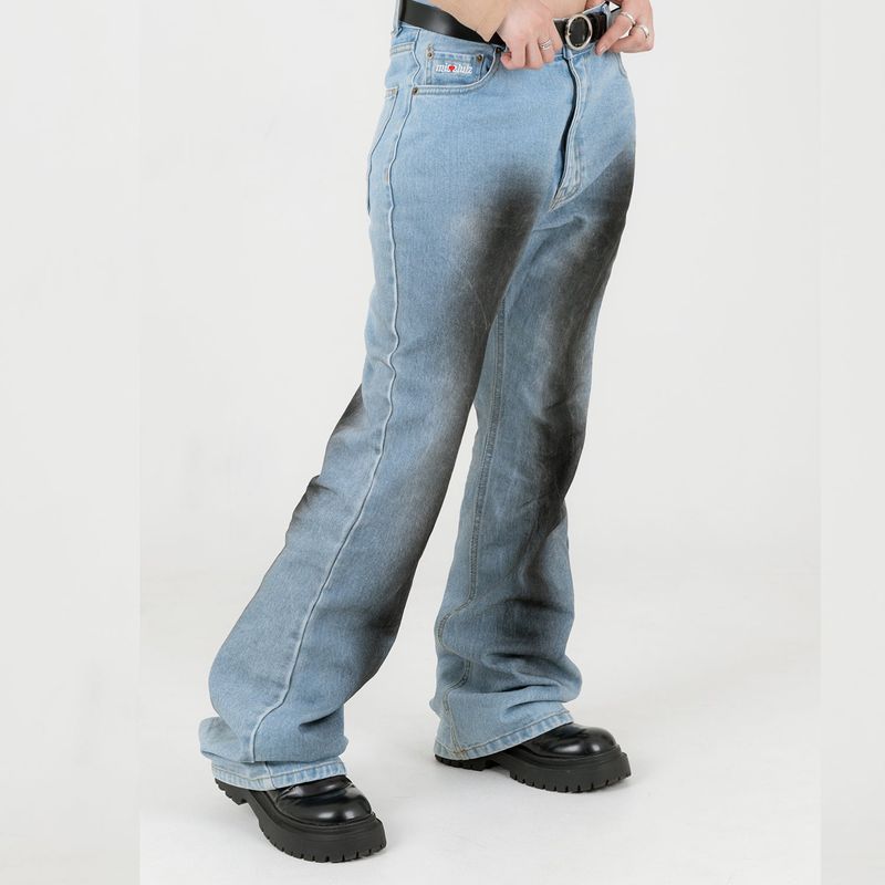 Black Leech Denim Pants