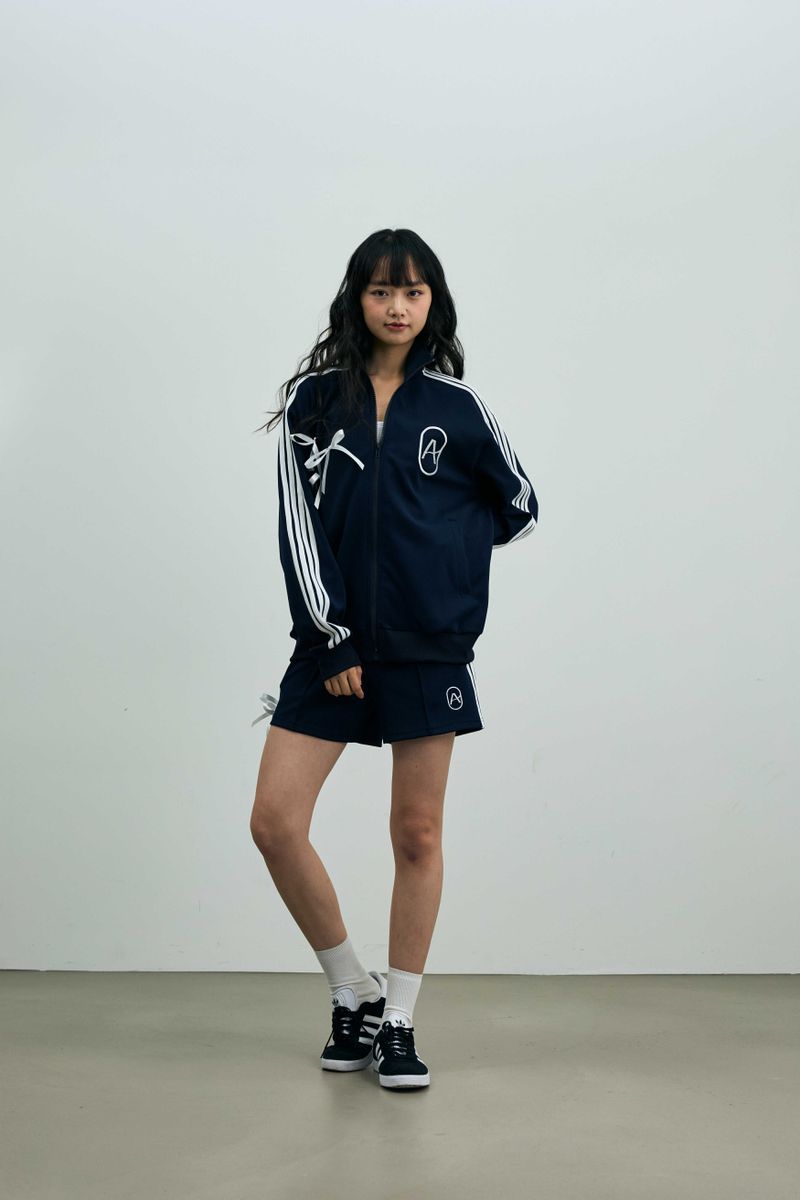 A RIBBON TRACK TOP / NAVY