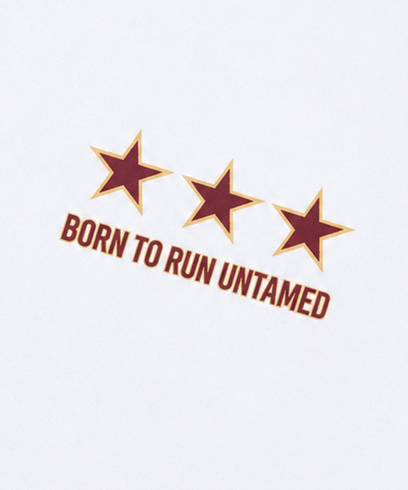 Star lettering cropped T-shirt - White
