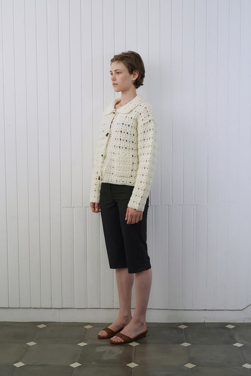 Loom crochet cardigan