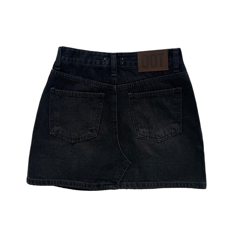 Dark denim mini skirt