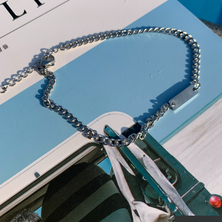  Bead Stick Metal Anklets