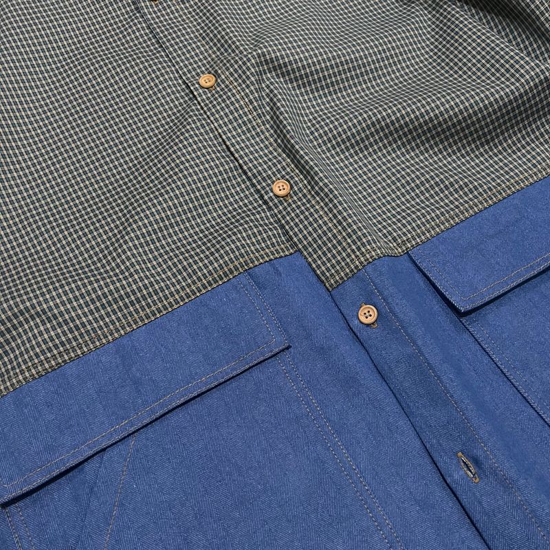 switch panel check shirt_blue