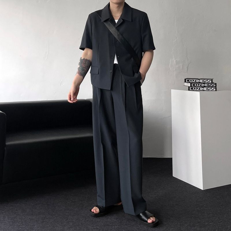 CR Clock Two-Tuck Wide Pants (2 colors)