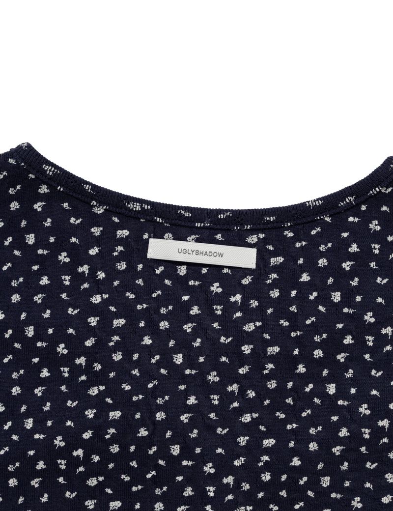 FLOWER LACE SLEEVELESS(NAVY)