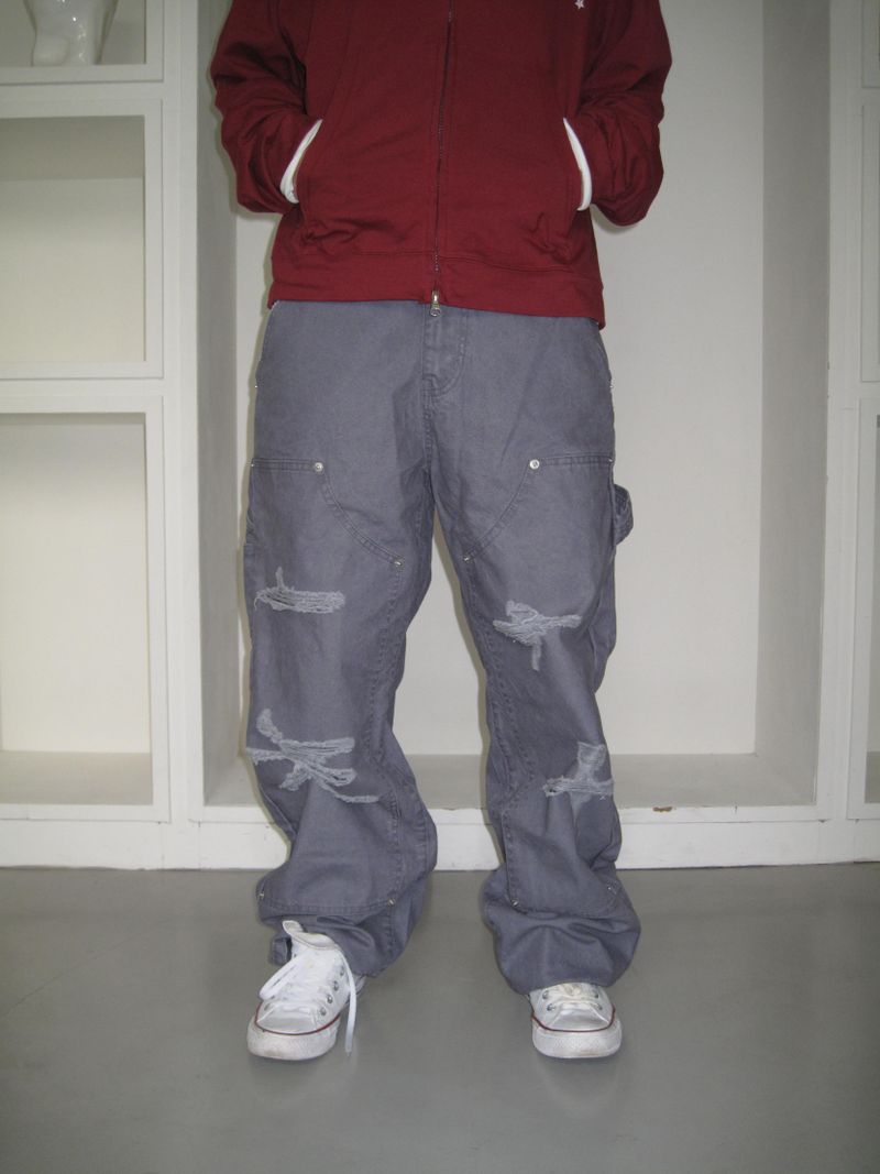 Vintage Damaged Double Knee Work Pants (3c)