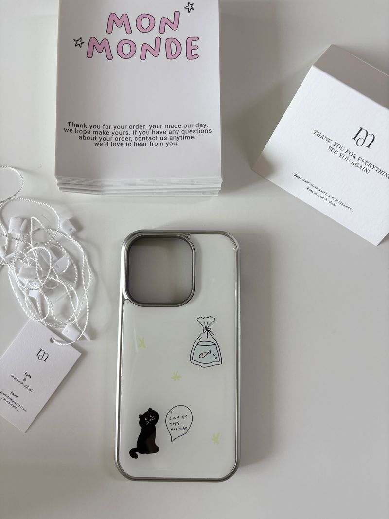 black cat phone case