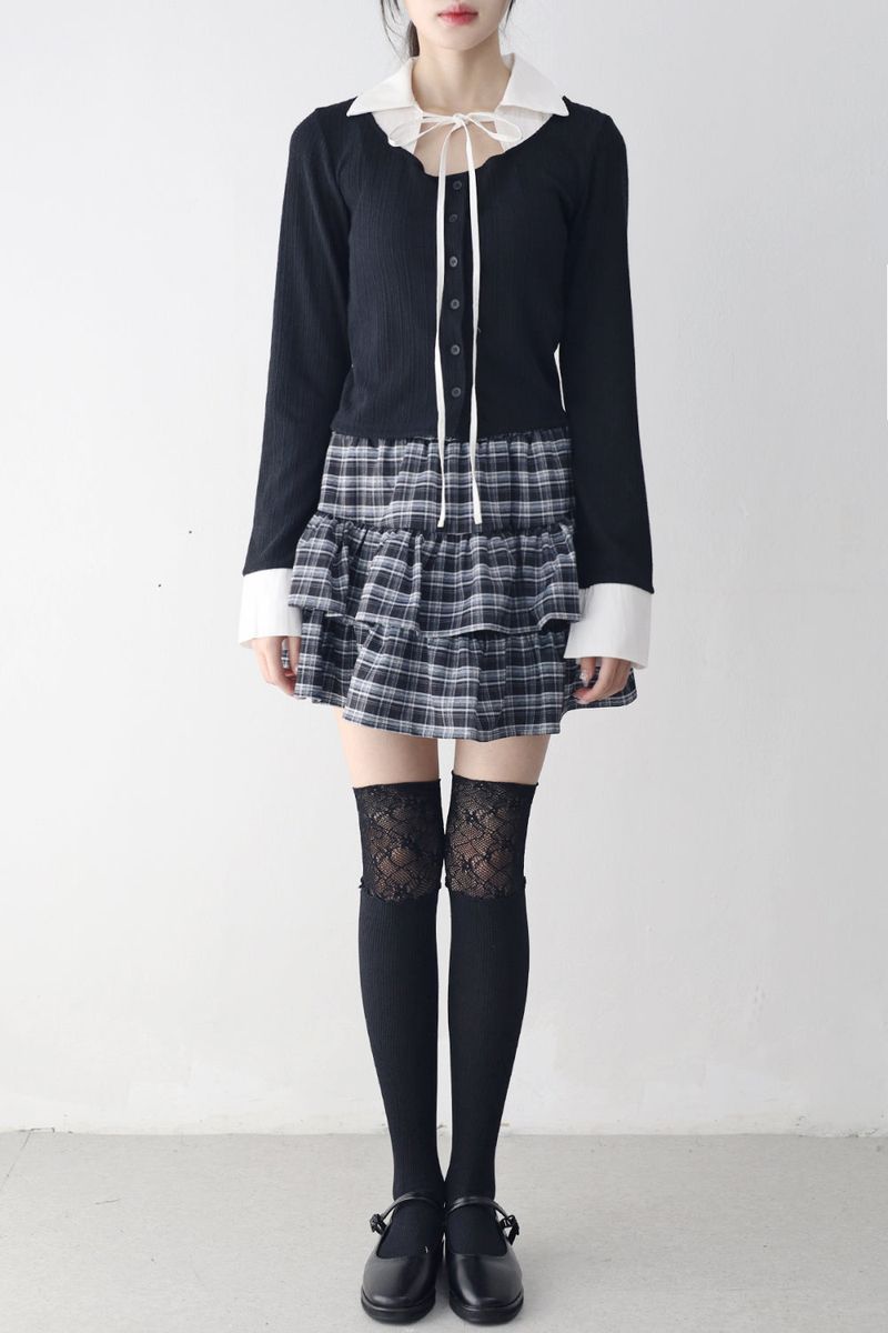 NONCODE（ノンコード）の「Luna Check Cancan Skirt（Skirts）」
