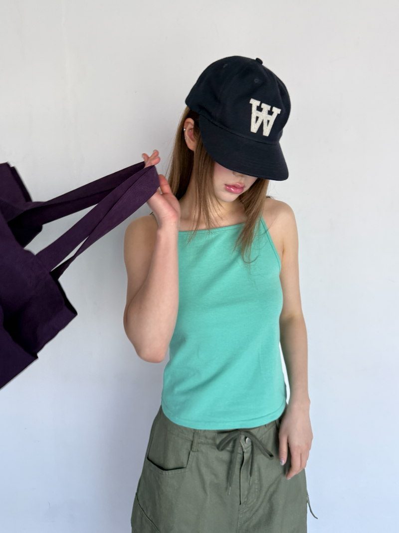 colourful sleeveless top