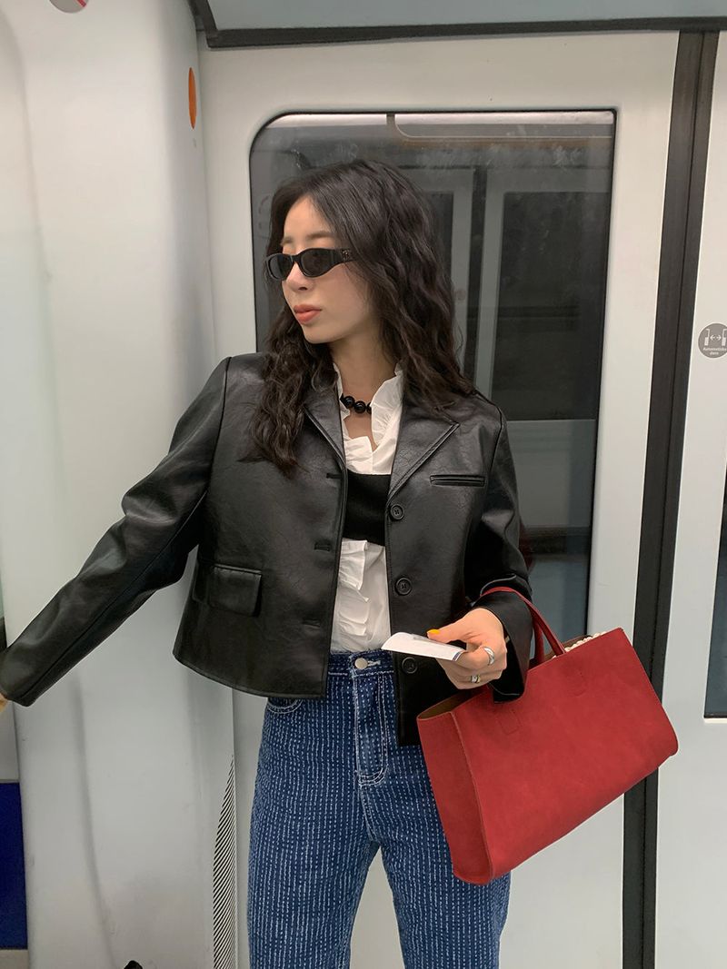 [MADE] Femme Leather Mini Jacket