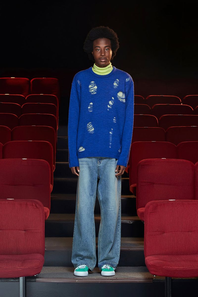 DESTROYED MOHAIR KNIT / BLUE