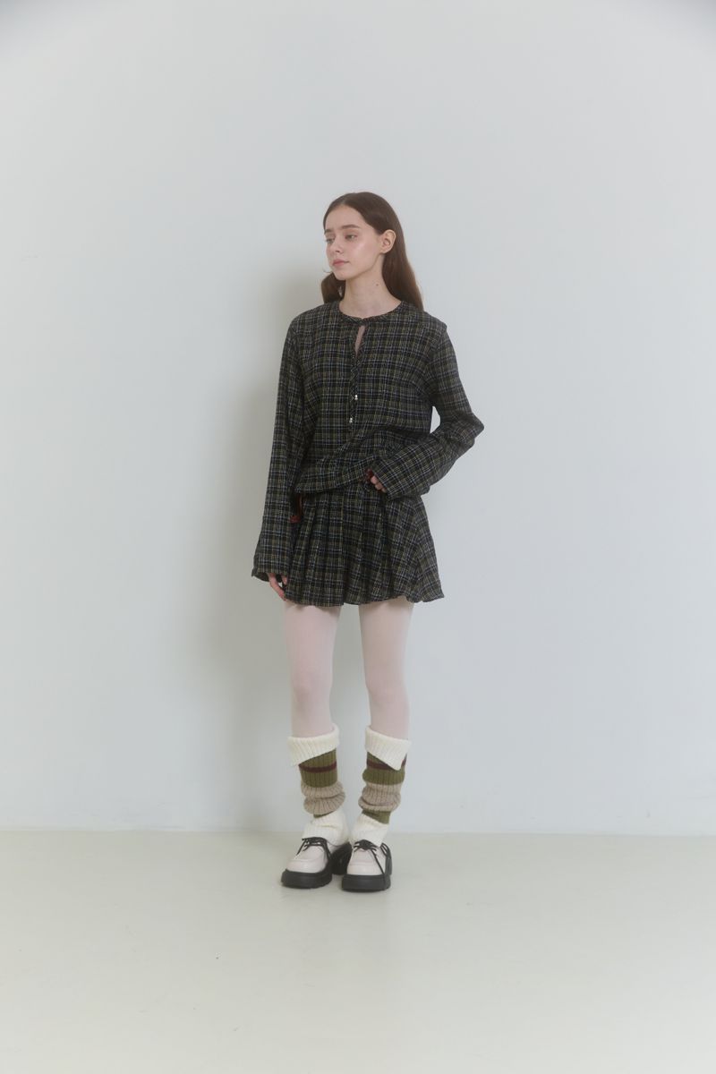FROSTED CHECK DRESS