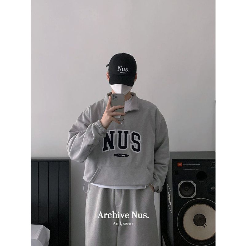 Huke x Nus. half zip-up
