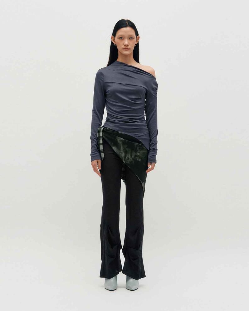 Sheer Layering Pants _ BLACK