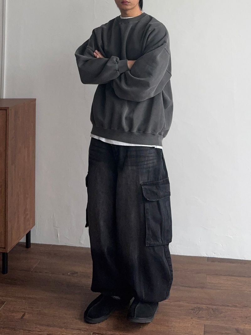 Over Pigment Round Sweatshirt (No.798)