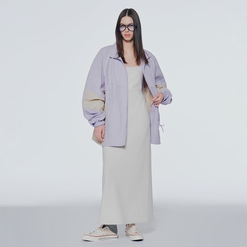 Colour-block anorak
