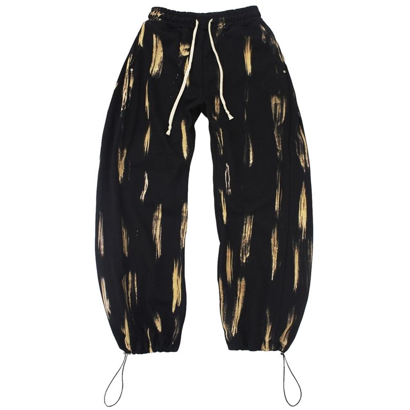 bleach side tuck string sweat pants