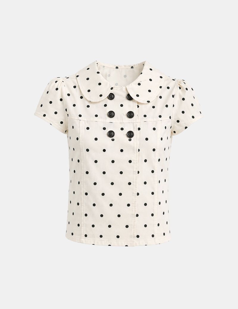 Baby Collar Dot Blouse