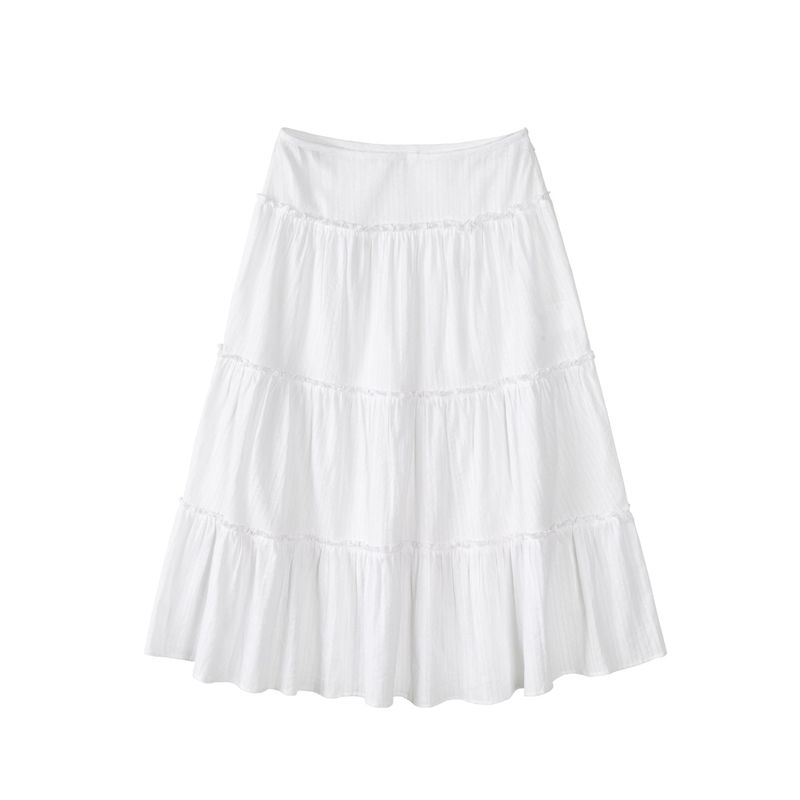 JACQUARD TIERED SKIRT (WHITE)