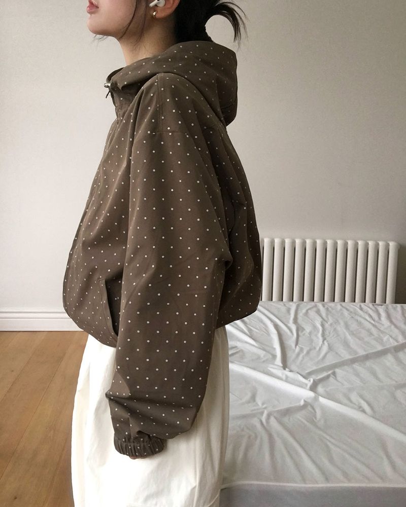 Milly Dot Hooded Windbreaker