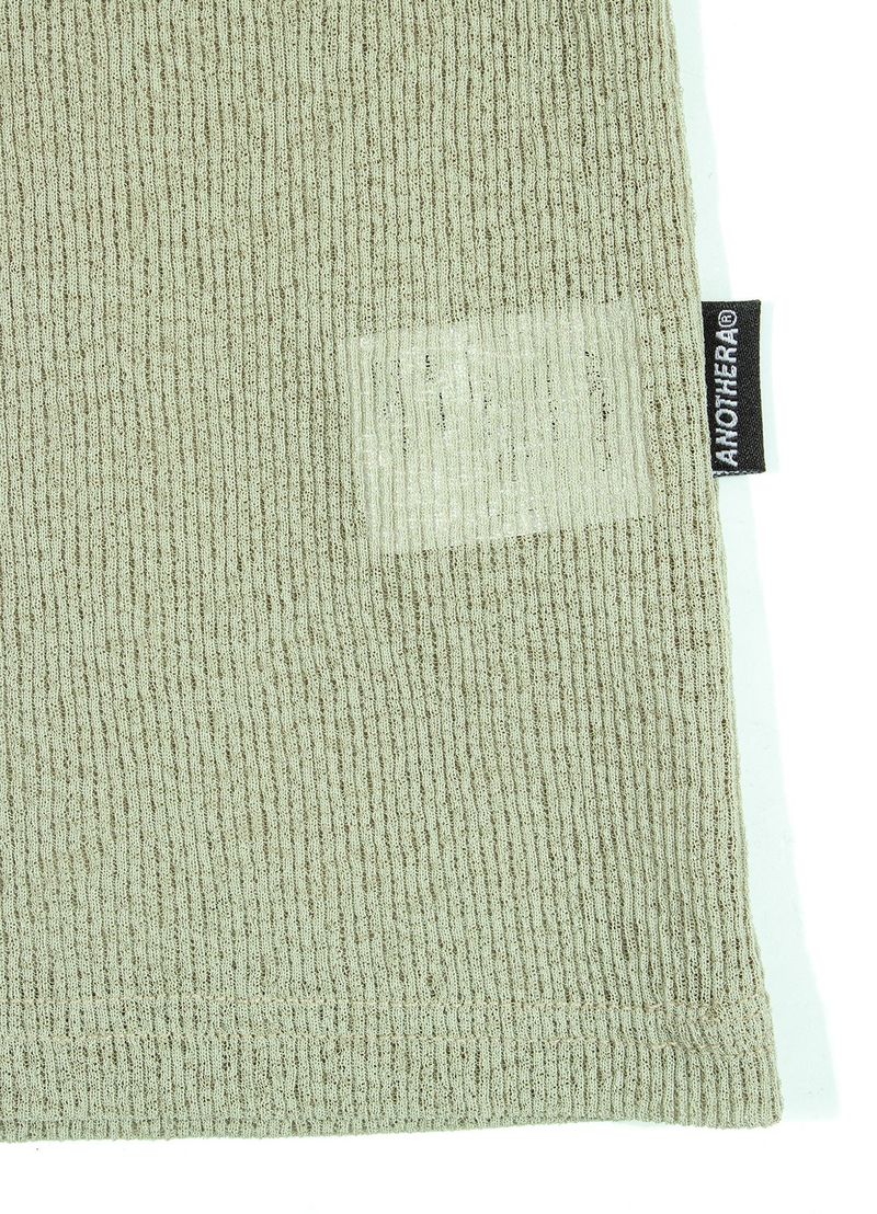 SEETHROUGH BUTTON SLEEVELESS_Khaki