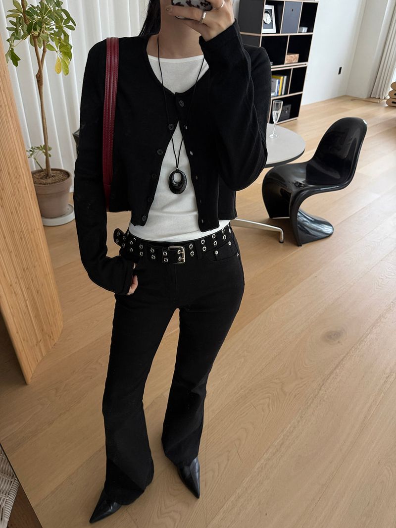 [MADE] PRINKLE LAYERED CROP CARDIGAN