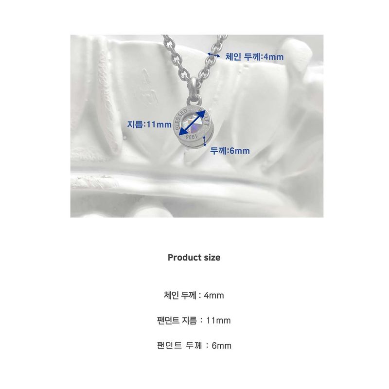SS-Bullet Back Necklace_Black silver_original