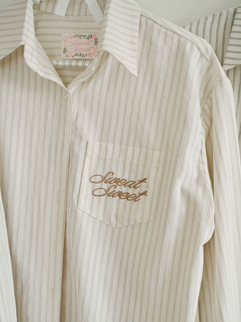 Stripe Vacance Shirts_brown
