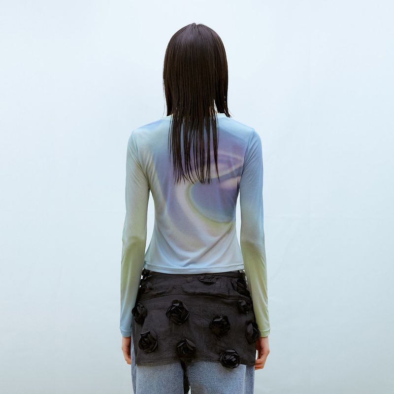 Asymmetric Ruched Top (BLUE)