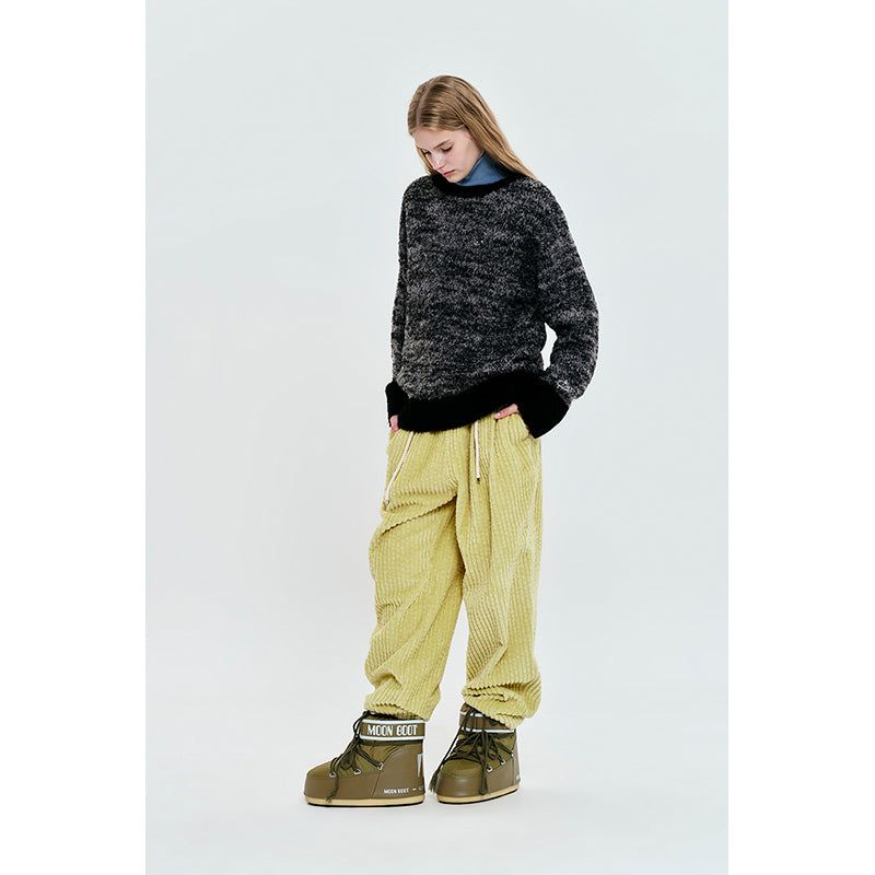 CHERRY TEXTURE LOOSE FIT KNIT [BLACK]