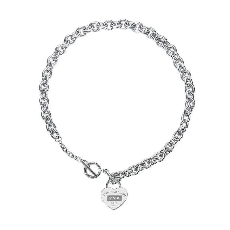 VVV(ブイブイブイ)の「Signature Logo Heart Chain Toggle Surgical Necklace(Accessories)」