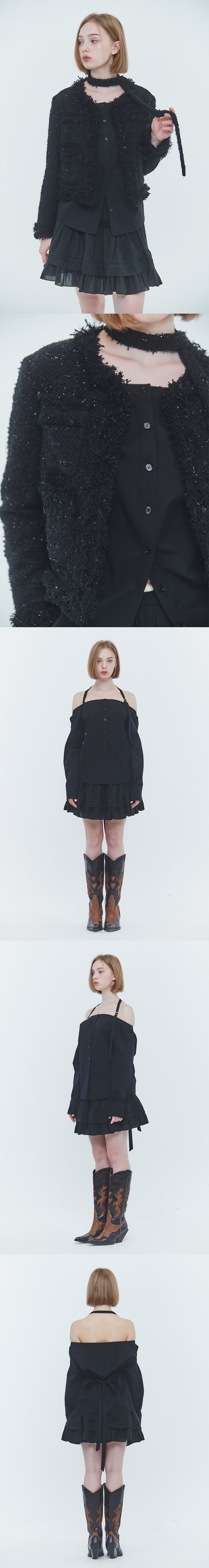 SARA HALTER SHIRT black