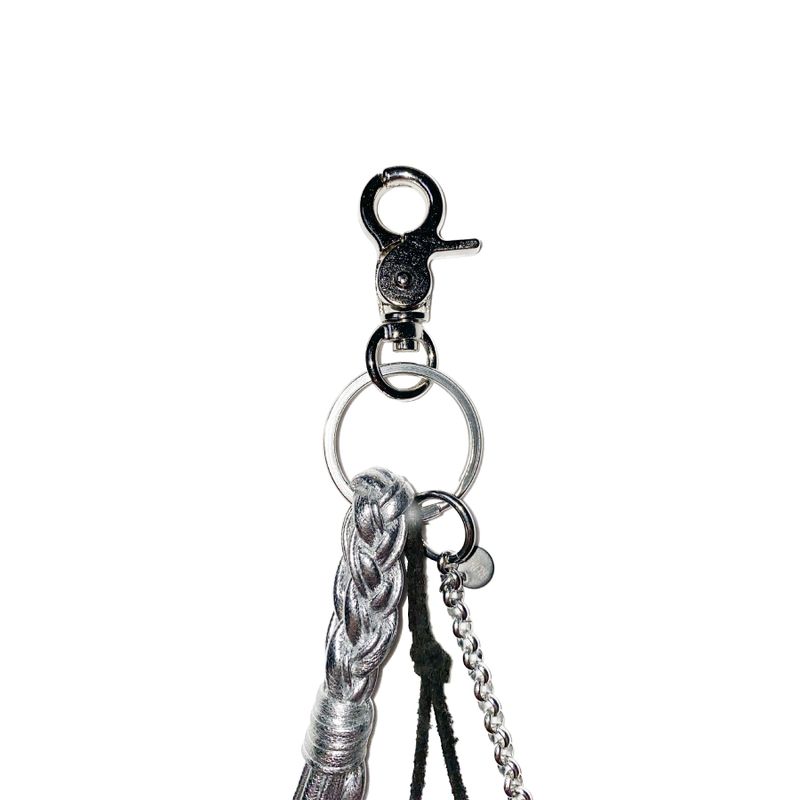 shot plait keyring (silver)