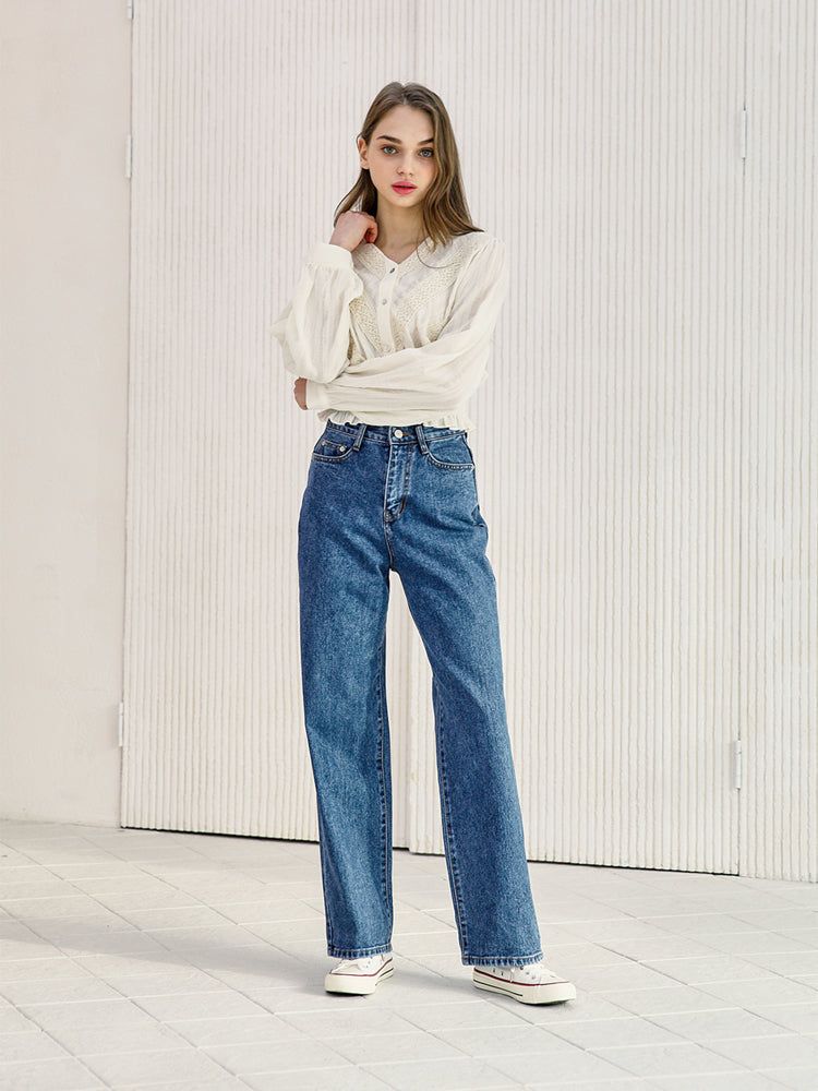 W50 WIDE DENIM PANTS_DEEP BLUE