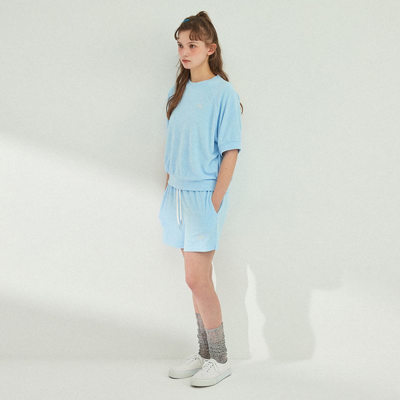 TERRY BANDING SHORTS_BLUE