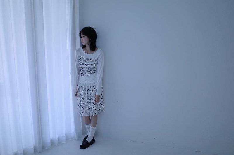 dot pleats midi sk (2color)