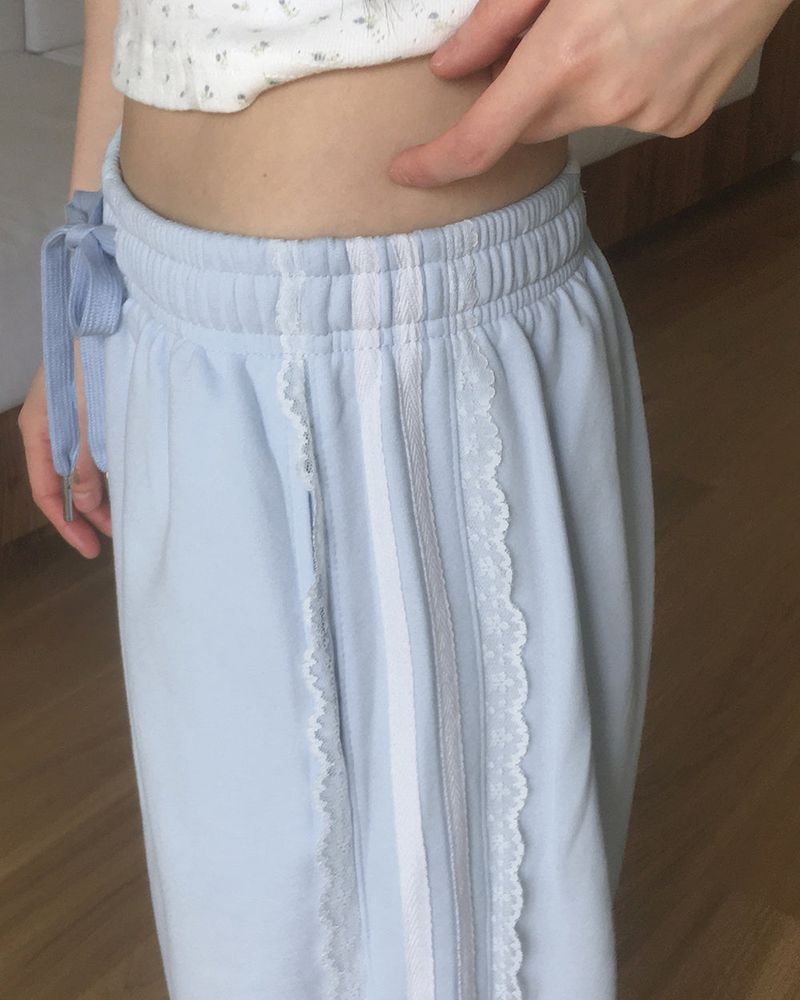 Jaya Lace Track Wide two-way Pants