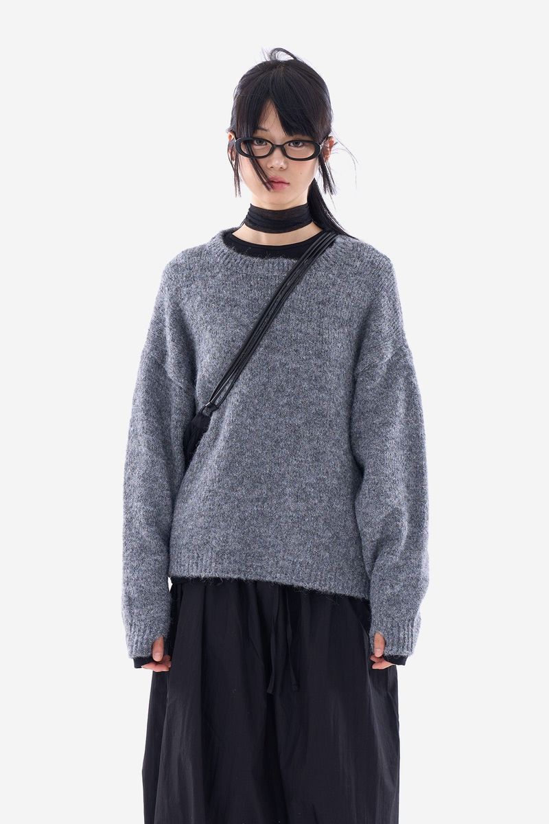 Raucohouse(ラウコハウス)の「Furry wool hand warmer loose knit(Tops)」