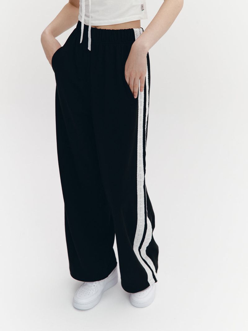 MOILLY（モイリー）の「Lace Tape Banding Pants Black（Pants）」